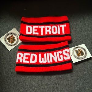 Two Vintage Detroit Redwings Winter Headband
